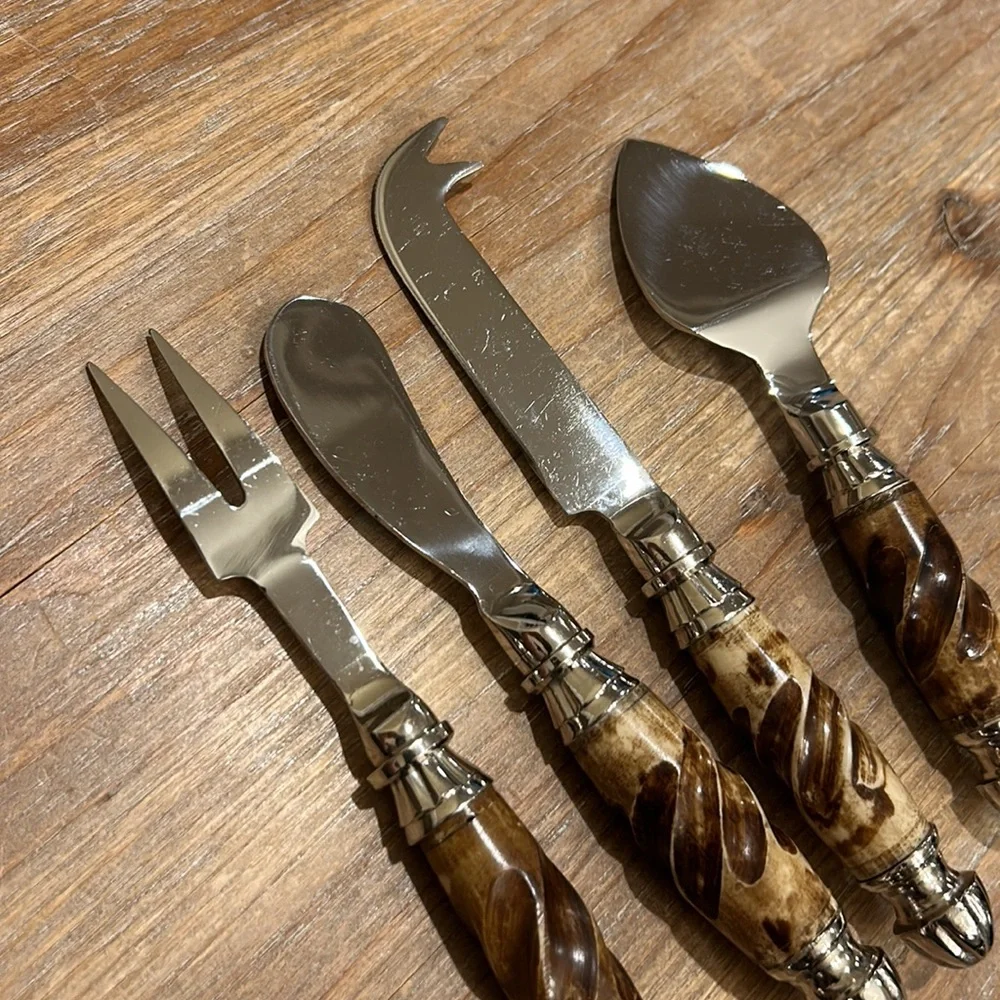 Four Piece Cheese / Appetizer Serving Set. Use on Charcuterie Board